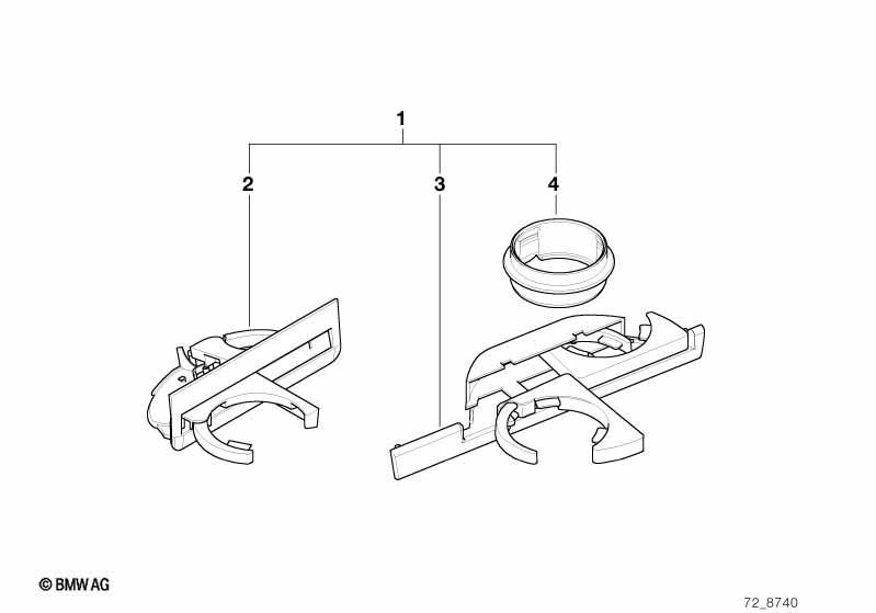 Nachrüstung Getränkehalter vorne/hinten