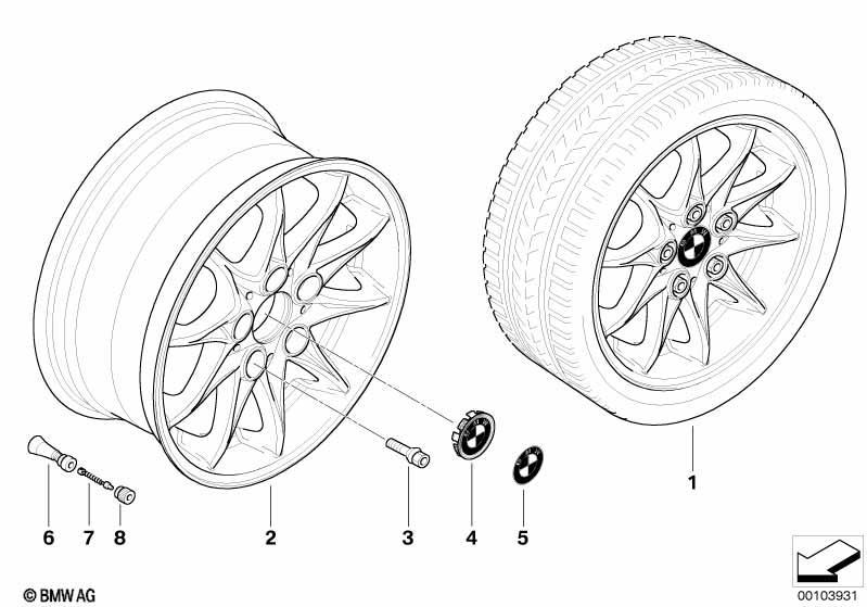 BMW LM Rad Sternspeiche 104