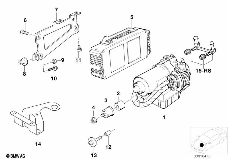 Hydroaggregat ABS/ASC/Steuergerät/Halter