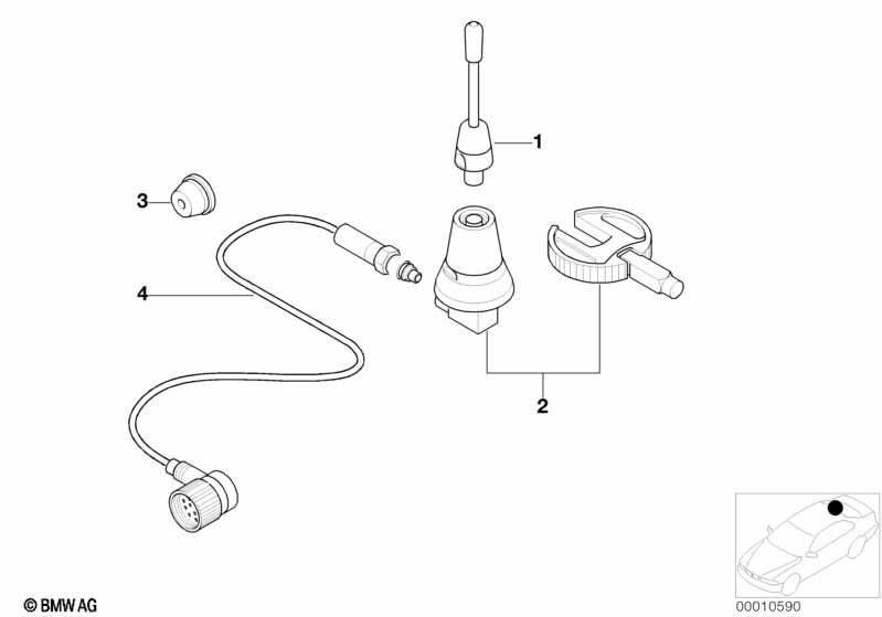 Einzelteile Dachtelefonantenne