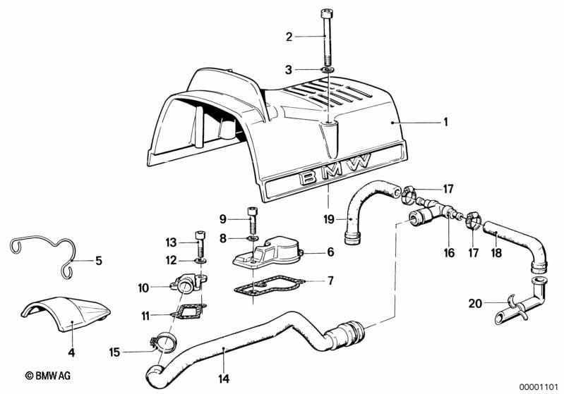 Abdeckhaube/Motorentlüftung