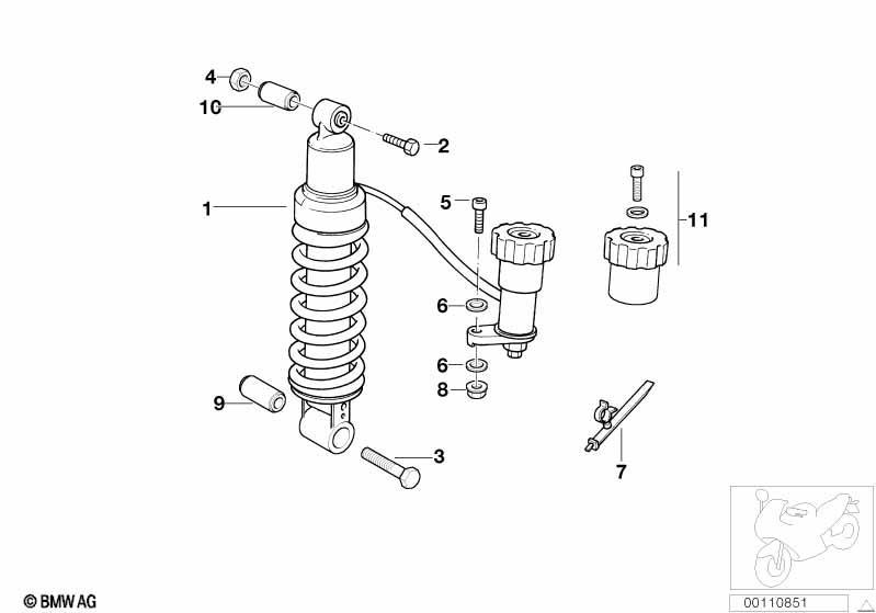 Federbein hinten hydraulisch