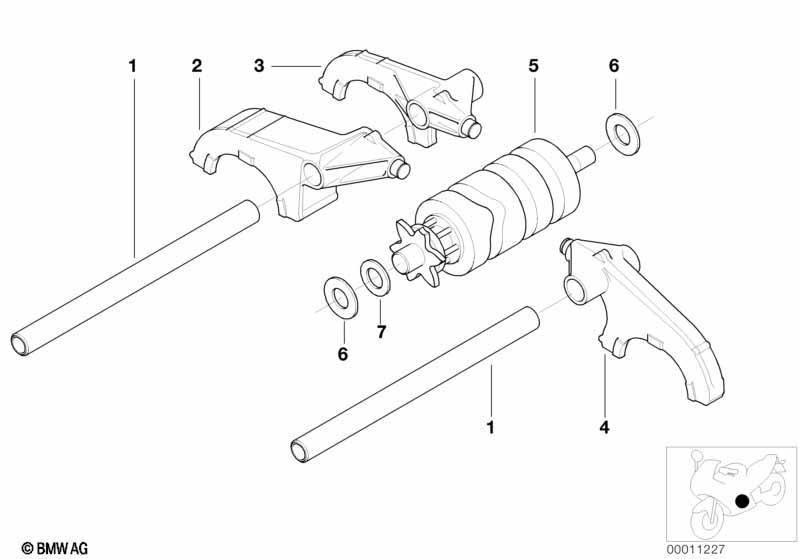 6 Gang Getriebe-Schaltungsteile