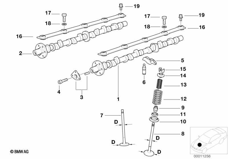 Ventilsteuerung-Nockenwelle/Schmierung