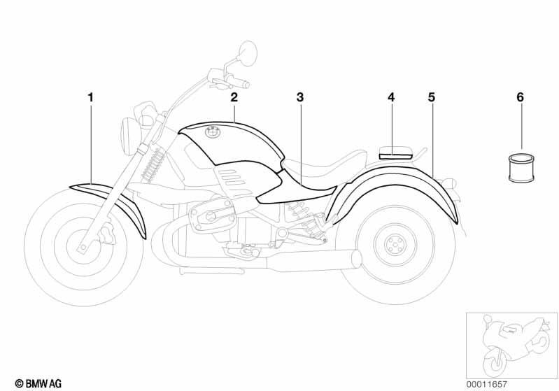 Lackierte Teile 918 saphirschwarz