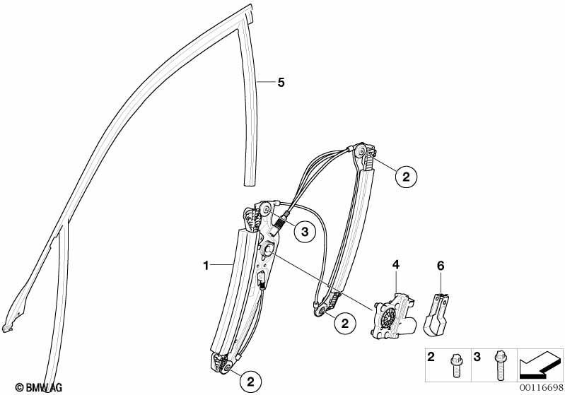 Türfenstermechanismus vorn