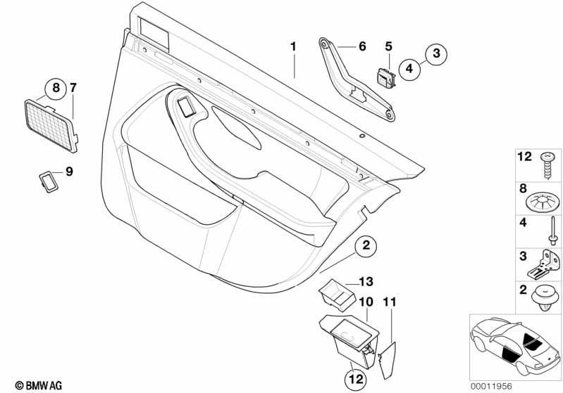 Türverkleidung hinten / Seitenairbag