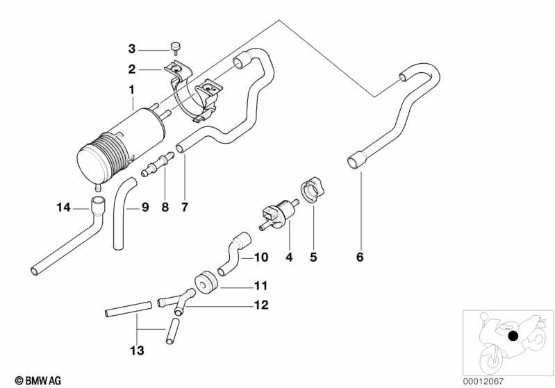 Aktivkohlefilter/Kraftstoffentlüftung