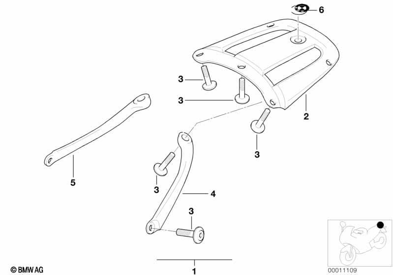 Satz Gepäckbrücke/Einzelteile