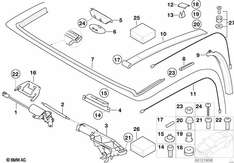 Verdeck Anbauteile