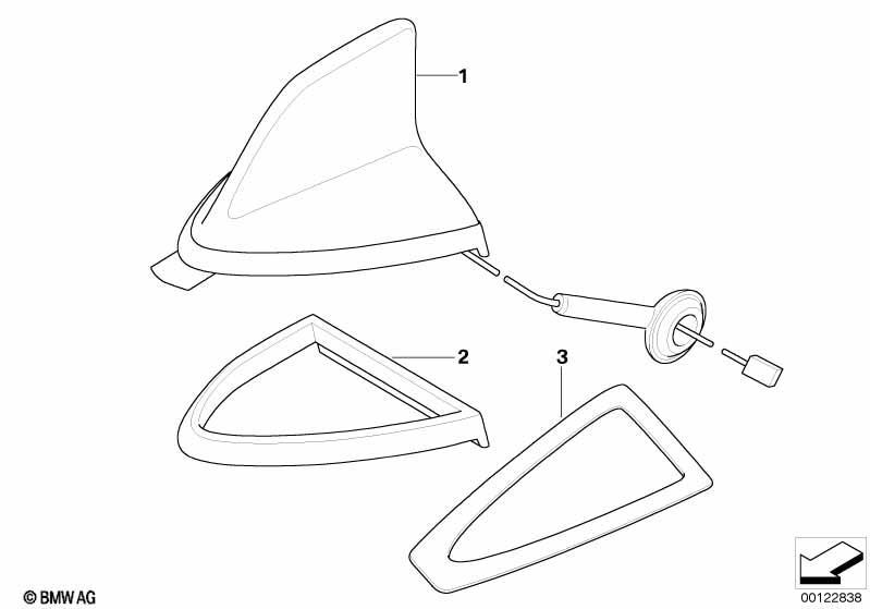 Einzelteile Mehrbandtelefonantenne