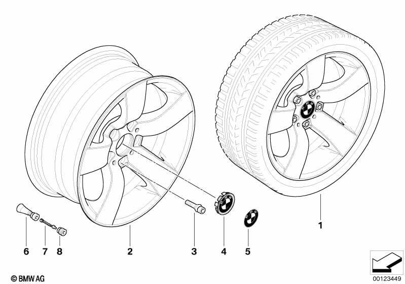 BMW LM Rad Sternspeiche 122