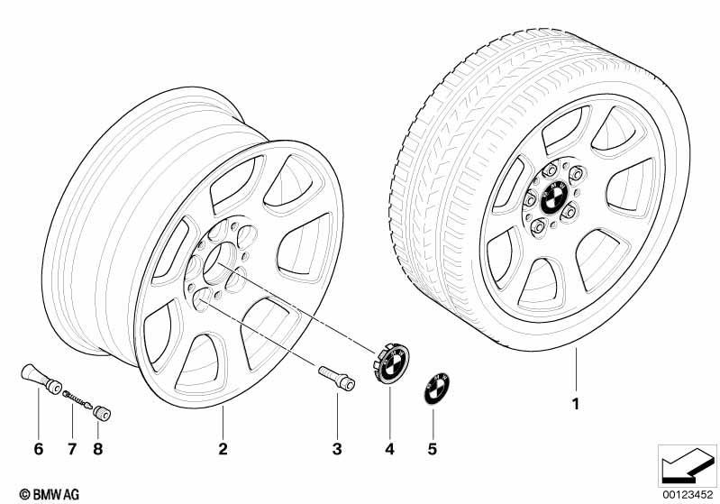 BMW LM Rad Trapezspeiche 134