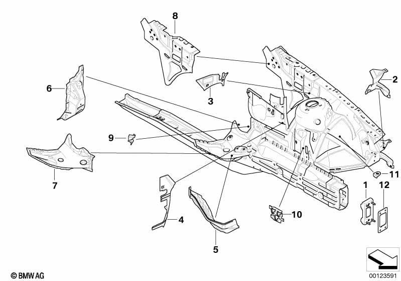 Vorderbau Halter links