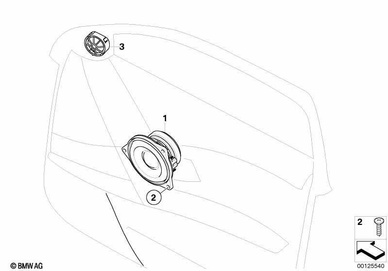 Einzelteile Stereo System Tür vorne