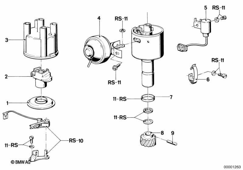 Zündverteiler-Einzelteile