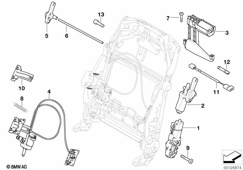 Sitz vorn Elektrik und Antriebe Lehne