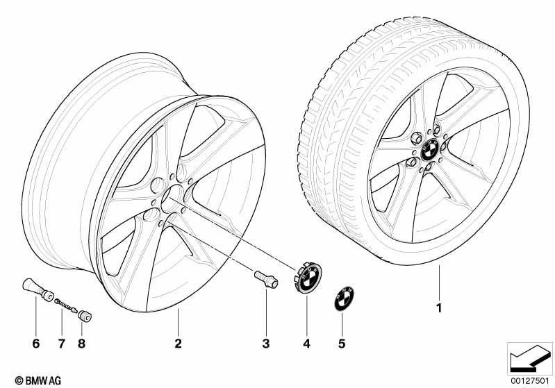 BMW LM Rad Sternspeiche 128