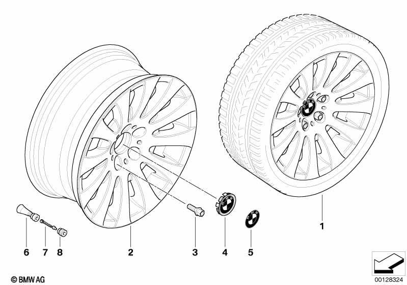 BMW LM Rad Radialspeiche 118