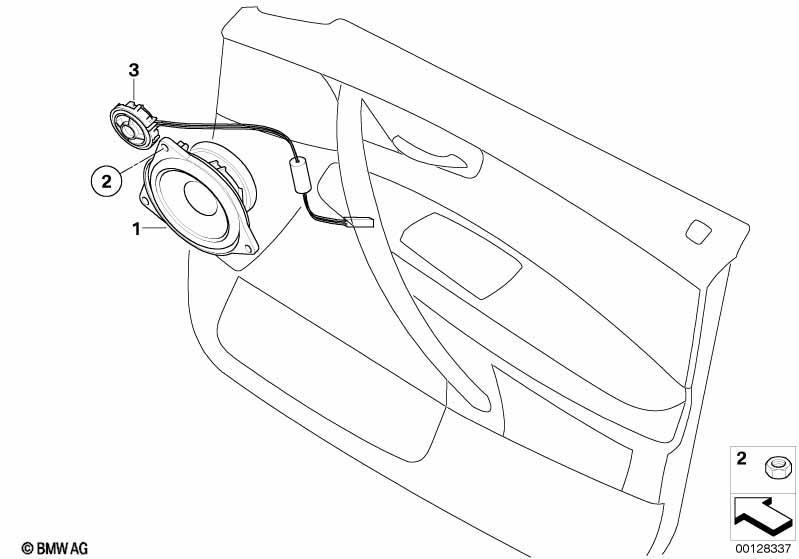 Einzelteile Stereo System Tür vorne