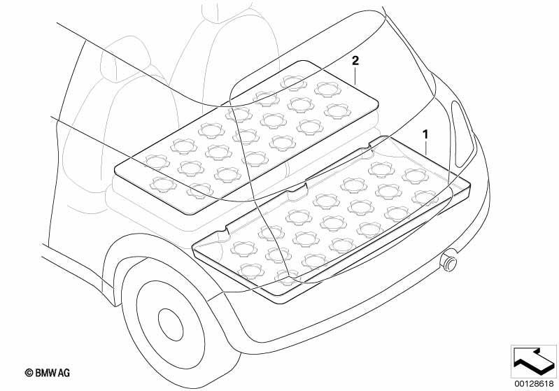 Luggage compartment pan