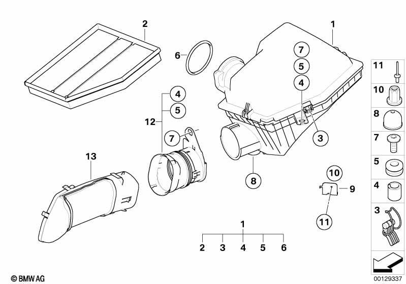 Ansauggeräuschdämpfer/Filtereinsatz