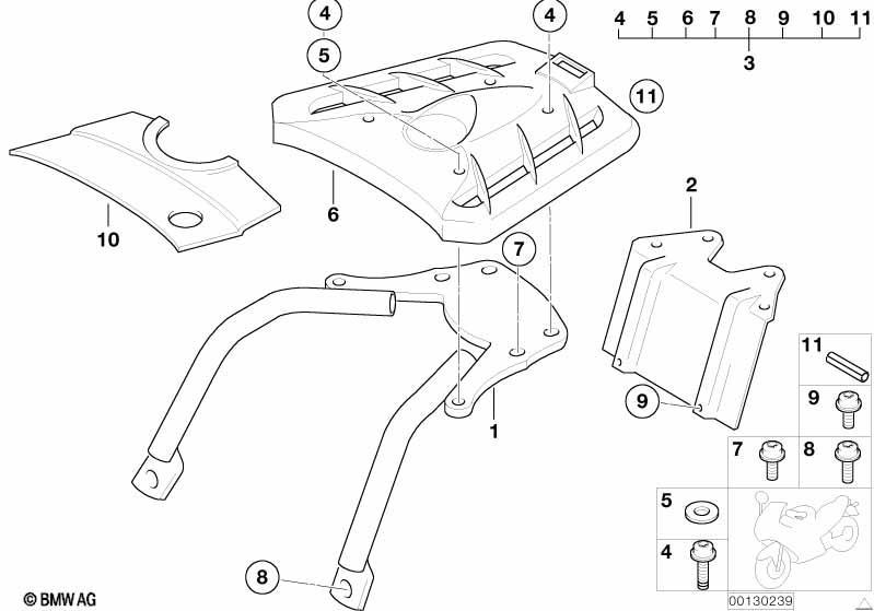 Nachrüstsatz Top Case Halter