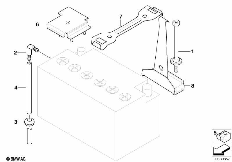 Batteriebefestigung u. Anbauteile