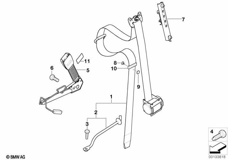 Sicherheitsgurt vorn bis 10/03