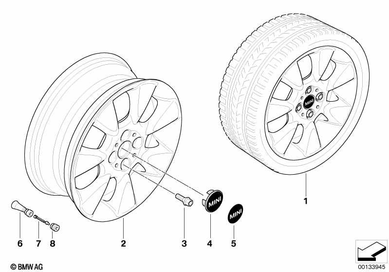 MINI alloy wheel 7-spoke 92