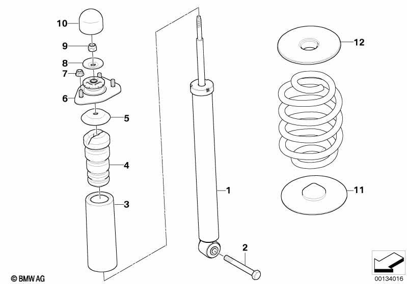 Federbein hinten Anbauteile