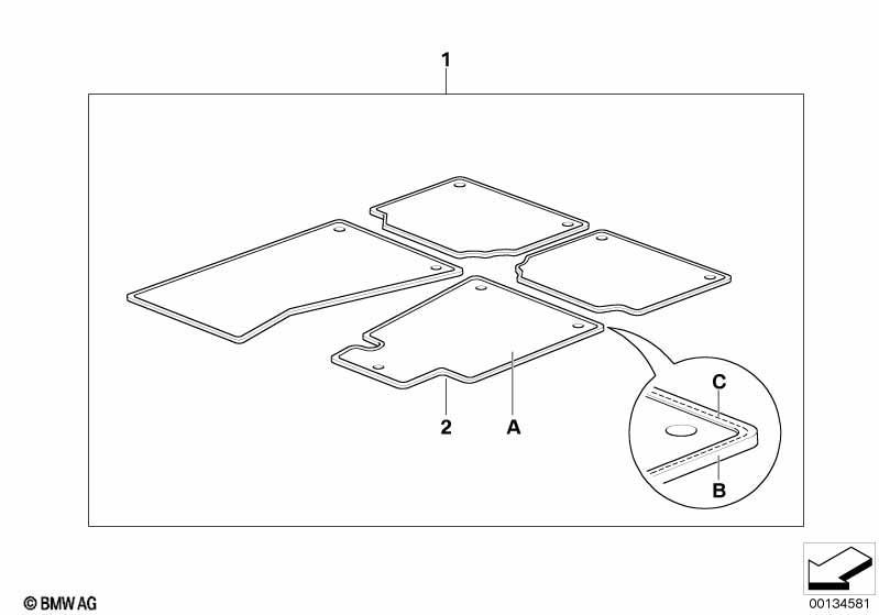 Individual Fussmatten,Einfassband Textil