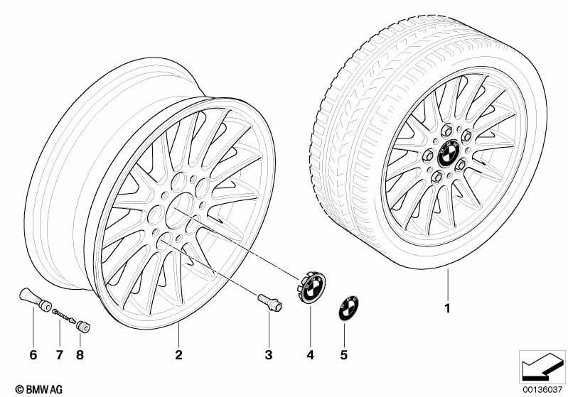 BMW LM Rad Radialspeiche 32