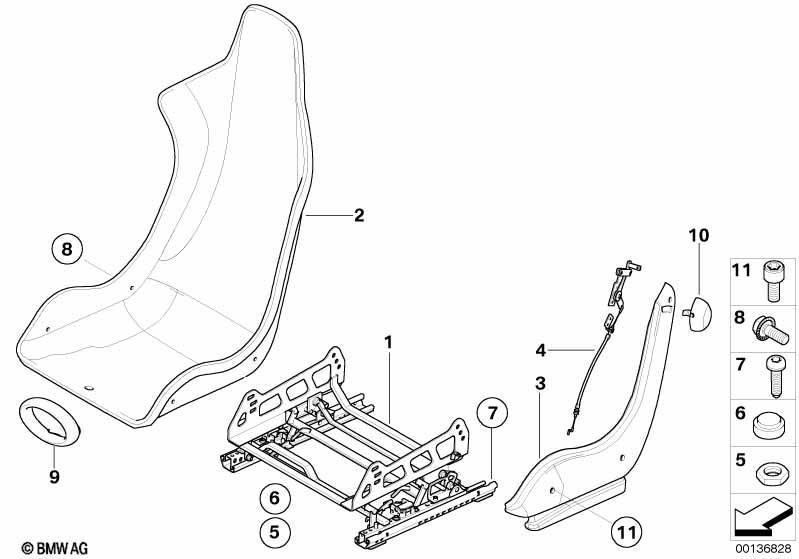 Recaro Sportsitz-Sitzschiene