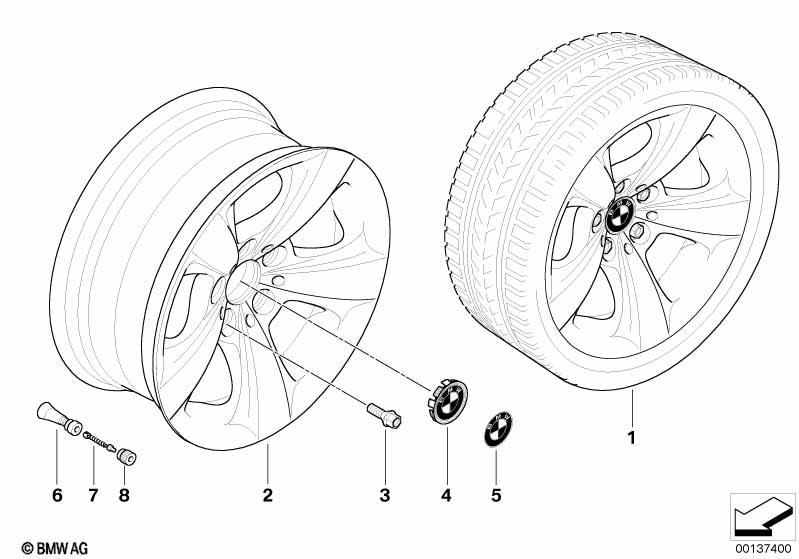 BMW LM Rad Sternspeiche 117