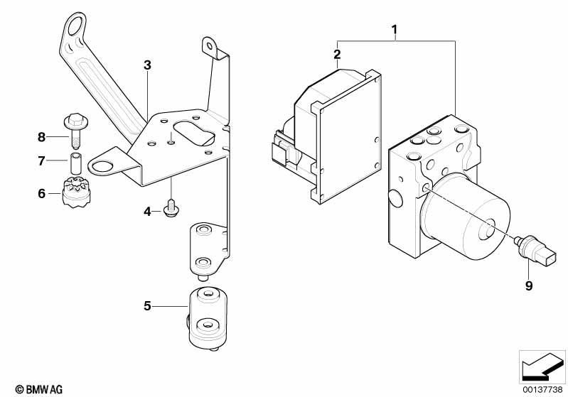 Hydroaggregat DSC/Steuergerät/Halterung