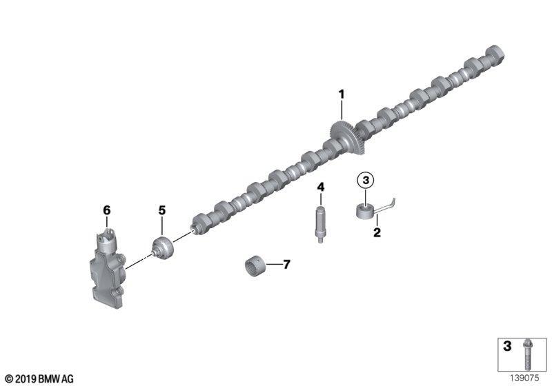 Ventilsteuerung-Exzenterwelle