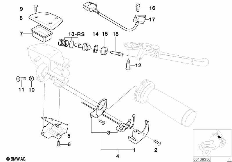 Einzelteile Handbremsarmatur