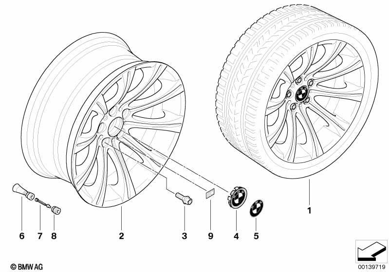 BMW LM Rad M Radialspeiche 166