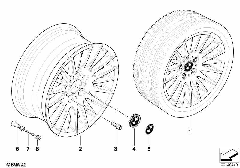 BMW LM Rad Radialspeiche 160