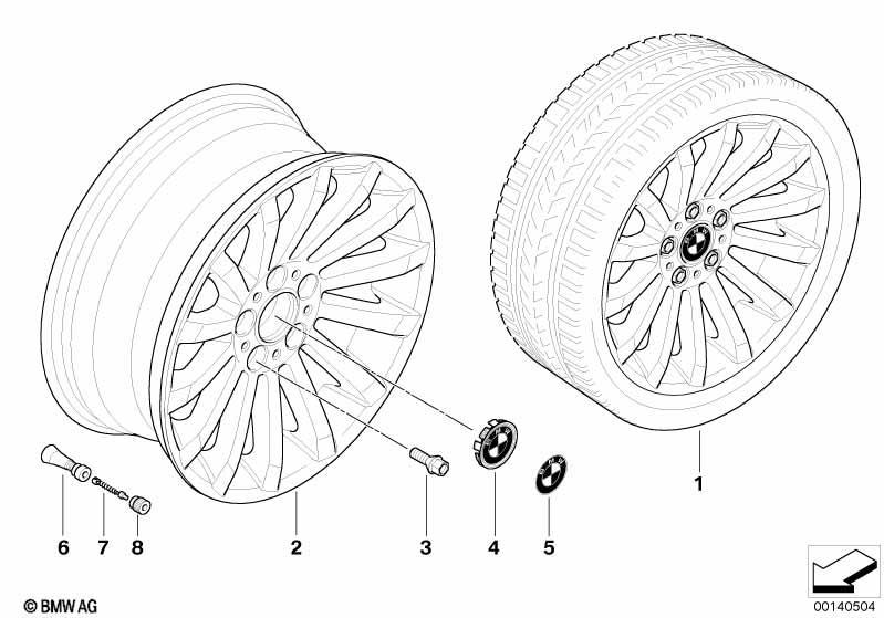 BMW LM Rad Radialspeiche 196
