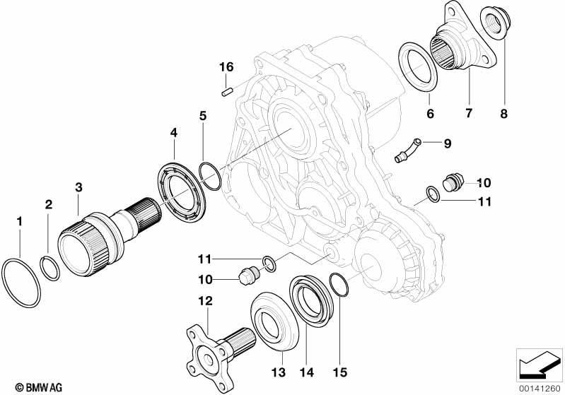 Verteilergetriebe Einzelteile NV 124