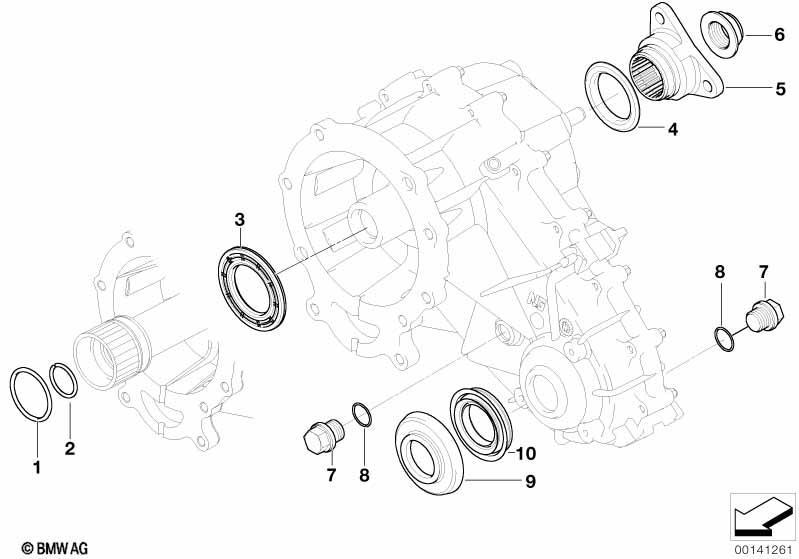 Verteilergetriebe Einzelteile NV 125