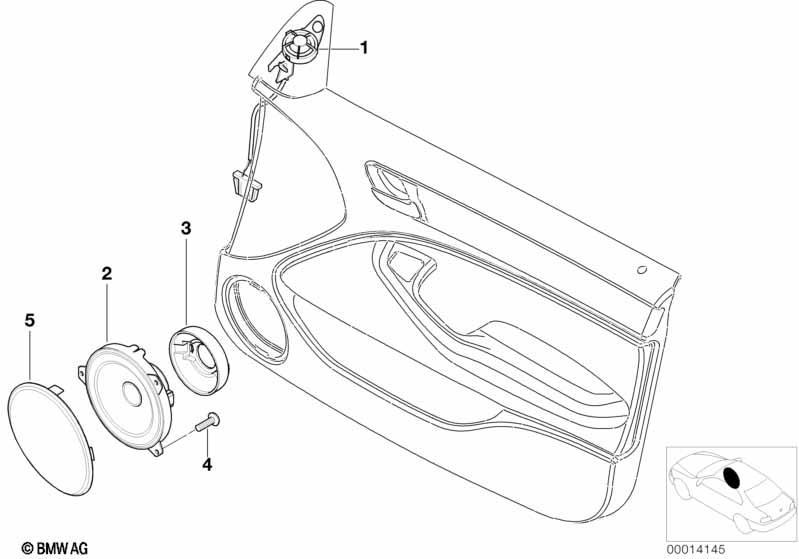 Einzelteile Tür vorne Stereo System