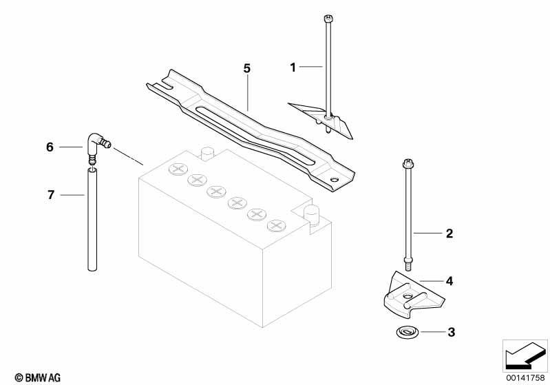 Batteriebefestigung u. Anbauteile