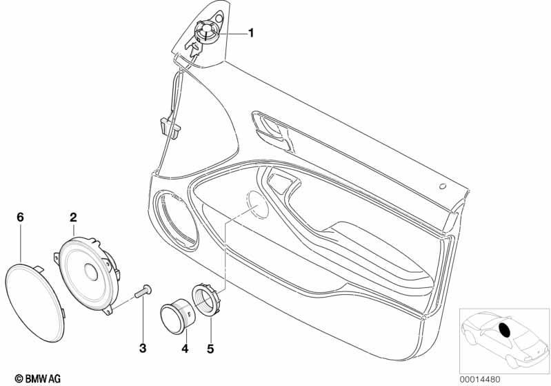 Einzelteile HiFi System Tür vorne