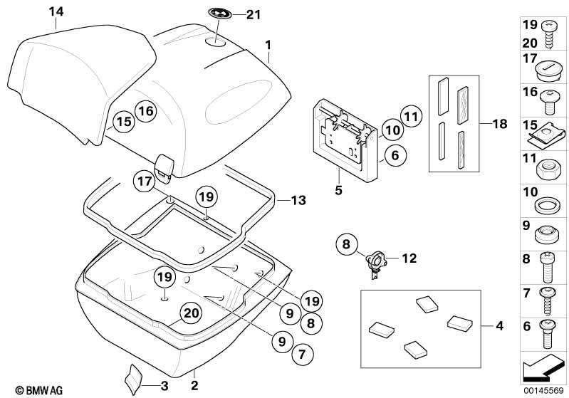 Einzelteile Topcase 49l