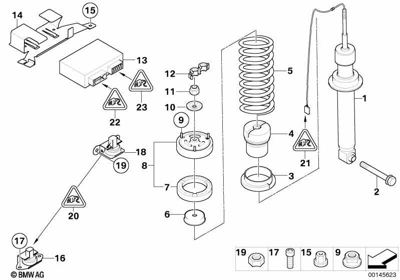 Federbein hinten EDC/Steuergerät/Sensor