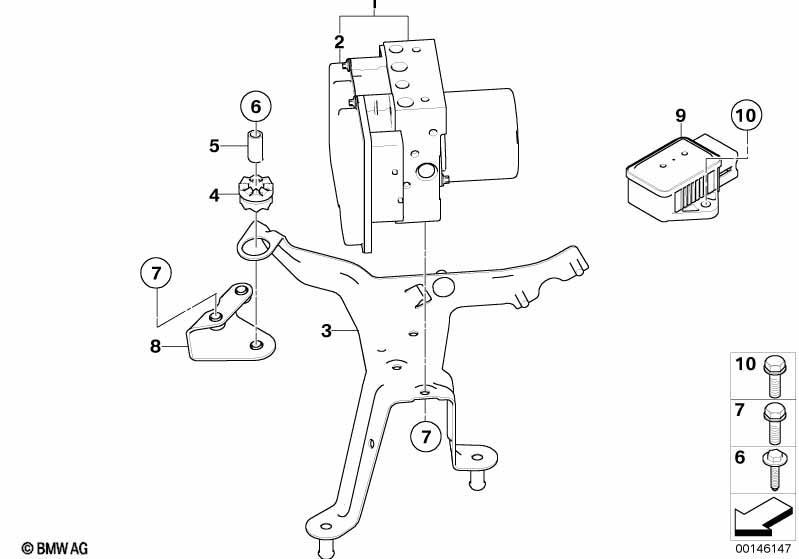 Hydroaggregat DSC/Steuergerät/Halterung