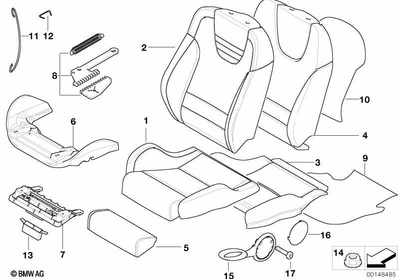 Recaro Sportsitz Einzelteile